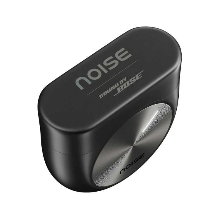 Master Buds closed charging case with logo