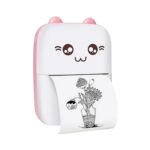Mini cat printer with a printed drawing.