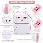 Diagram of the mini cat printer's parts.