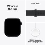 Watch Series 10 box contents with smartwatch, sport band, and USB-C magnetic fast charging cable